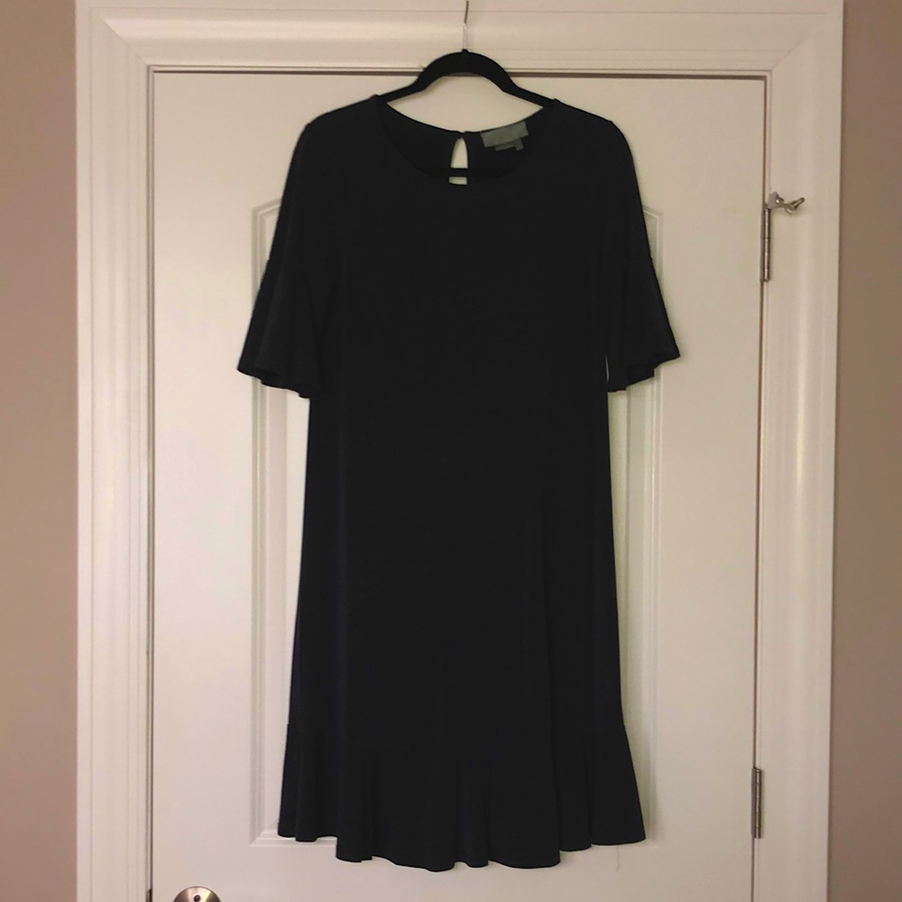 Anthropologie Charcoal Gray Stretch Shift Dress